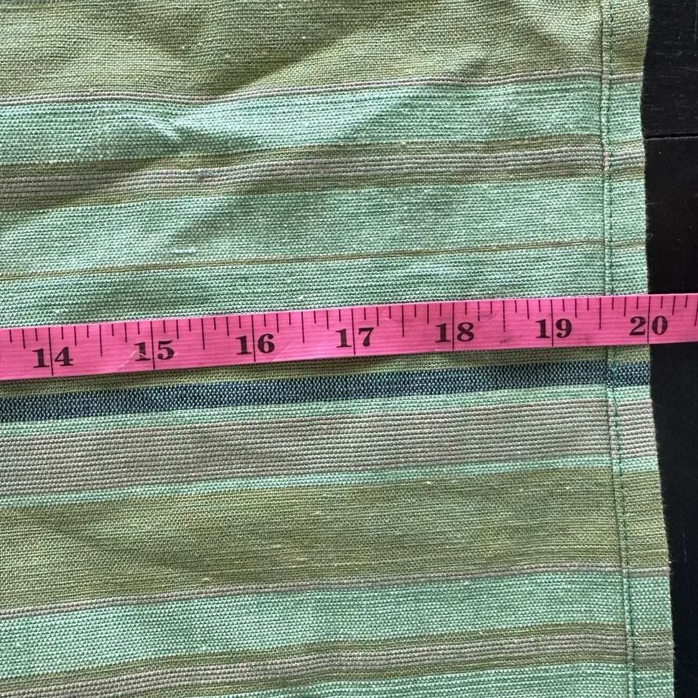 New Vanson Egyptian Cotton Green Stripe Dish Towels Handwoven 20x19